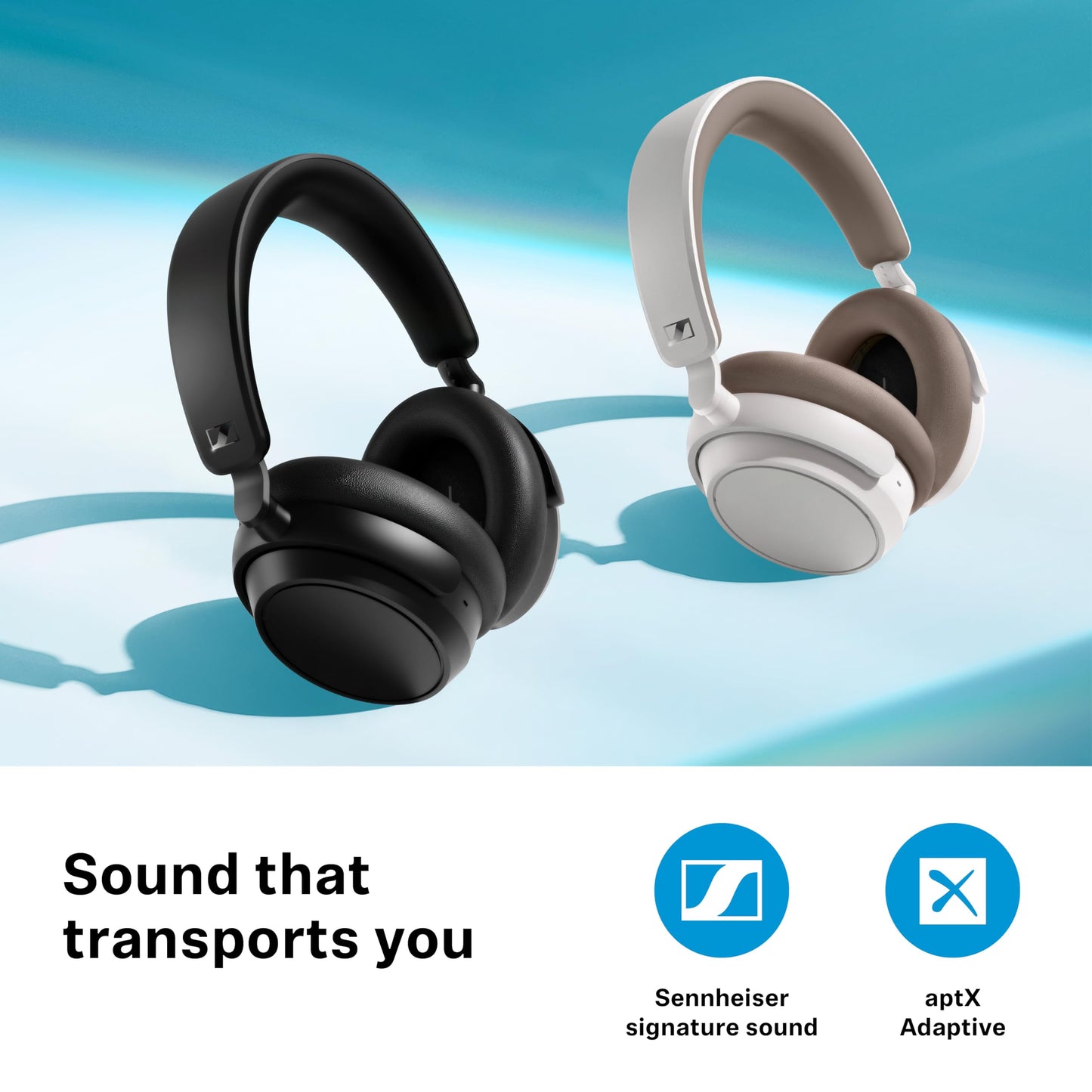 SENNHEISER ACCENTUM Plus Wireless Headphones - Hybrid Adaptive ANC, Bluetooth Over-Ear, Black