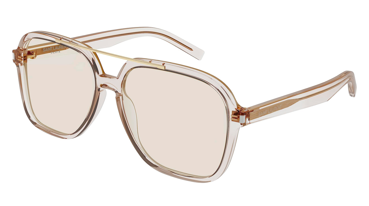 Saint Laurent SL 545 Light Brown/Light Yellow 58/16/145 Women's Sunglasses