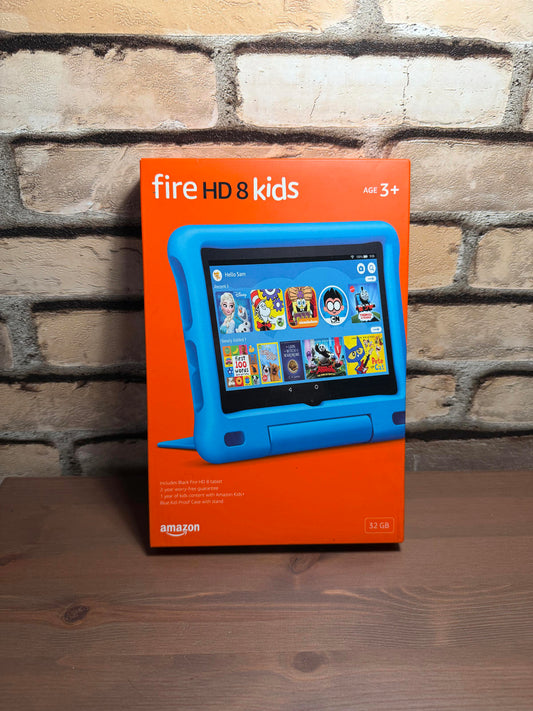 Amazon Fire HD 8 Kids tablet with Kids-Case, Ages 3-5, 32GB Blue, Newest Model