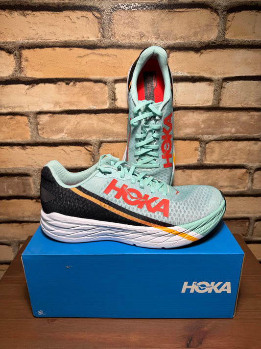HOKA Rocket X 'Eggshell Blue Black' Running Shoes Size Mens' 10