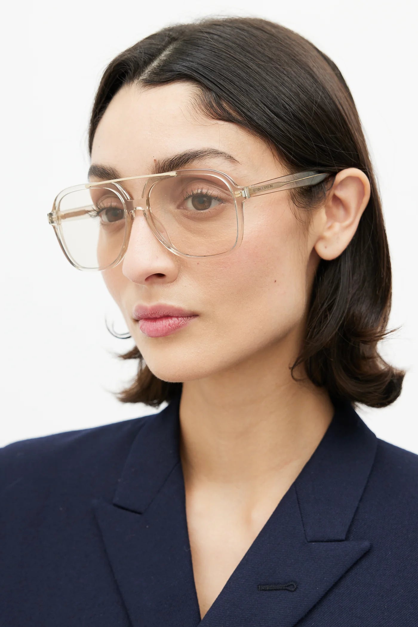 Saint Laurent SL 545 Light Brown/Light Yellow 58/16/145 Women's Sunglasses